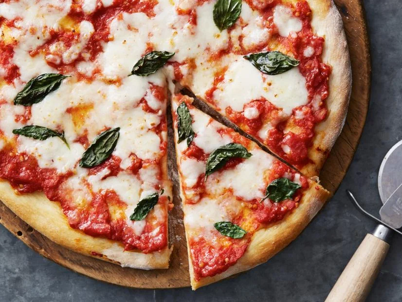 A slice of Italian pizza ready to serve